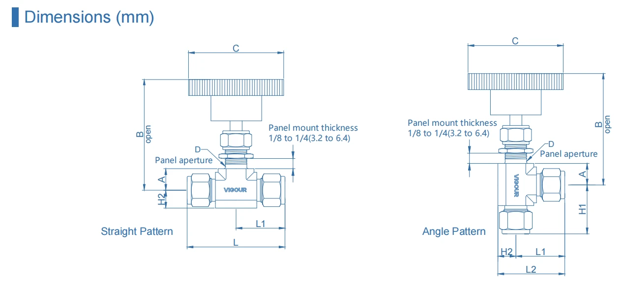 Pressure Gas Needle Valve from vigour Pressure Gas Needle Valve from vigour